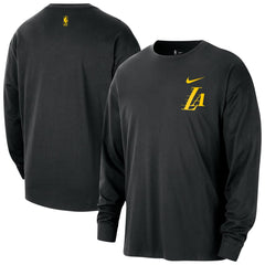 Los Angeles Lakers 2025/26 City Edition Remix Essential Logo Long Sleeve T-Shirt - Black cheap