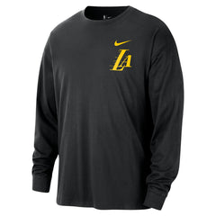 Los Angeles Lakers 2025/26 City Edition Remix Essential Logo Long Sleeve T-Shirt - Black cheap