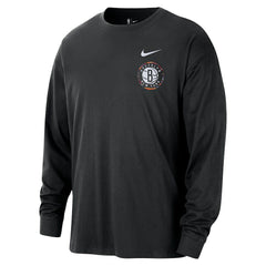 Brooklyn Nets 2025/26 City Edition Remix Essential Logo Long Sleeve T-Shirt - Black online