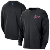 Chicago Bulls 2025/26 City Edition Remix Essential Logo Long Sleeve T-Shirt sale - Black for sale