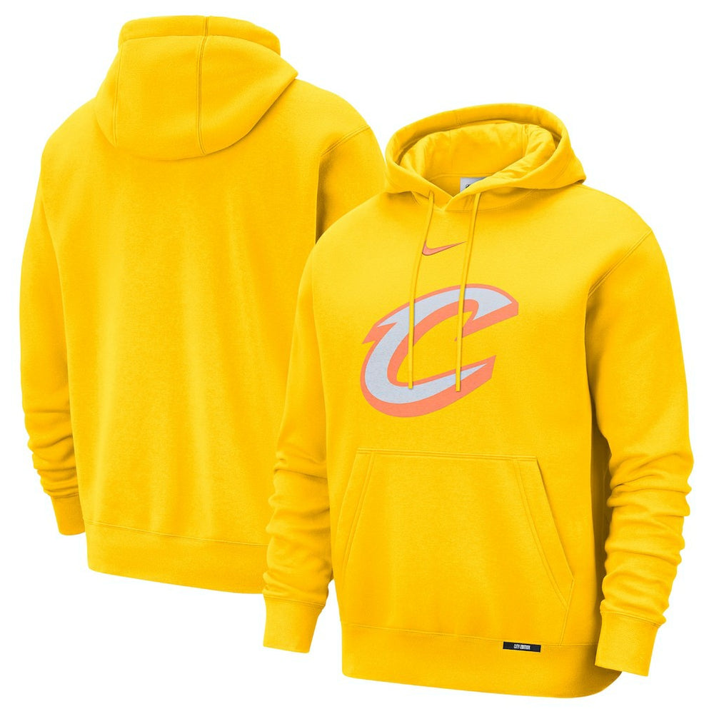 Cleveland Cavaliers 2025/26 City Edition Essential Logo Remix Hoodie sale - Yellow on sale