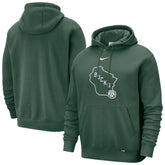 Milwaukee Bucks 2025/26 City Edition Essential Logo Remix Hoodie - Hunter Green outlet