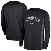 Brooklyn Nets 2025/26 City Edition Authentic Pregame Dri-FIT Long Sleeve Shooting T-Shirt - Black discount