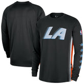 LA Clippers 2025/26 City Edition Authentic Pregame Dri-FIT Long Sleeve Shooting T-Shirt - Black shop