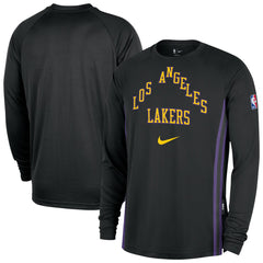 Los Angeles Lakers 2025/26 City Edition Authentic Pregame Dri-FIT Long Sleeve Shooting T-Shirt - Black outlet