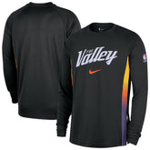 Phoenix Suns 2025/26 City Edition Authentic Pregame Dri-FIT Long Sleeve Shooting T-Shirt - Black on sale