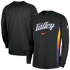 Phoenix Suns 2025/26 City Edition Authentic Pregame Dri-FIT Long Sleeve Shooting T-Shirt - Black on sale