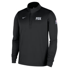 Portland Trail Blazers 2025/26 City Edition Remix Authentic Coaches Dri-FIT Half-Zip Top - Black shop