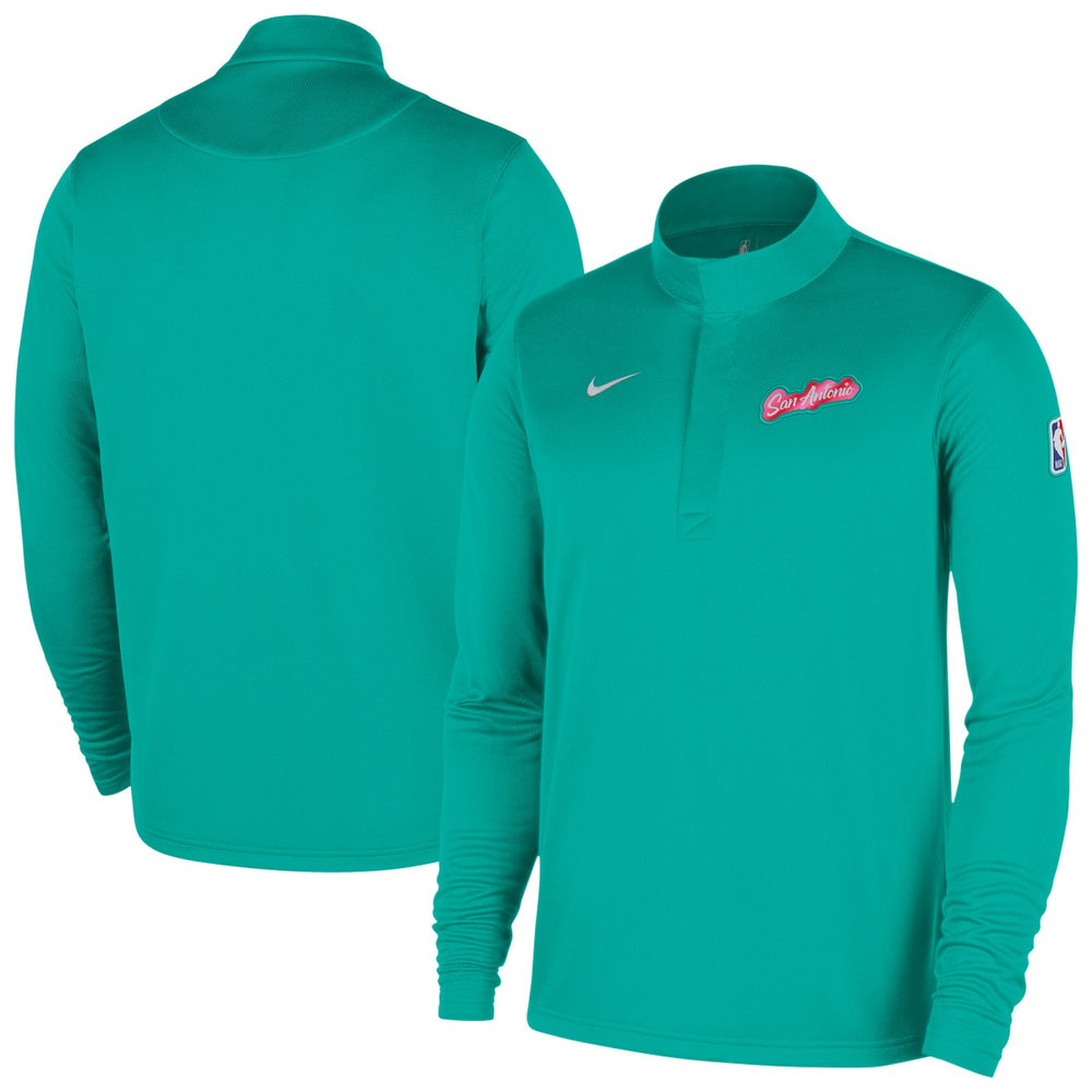San Antonio Spurs 2025/26 City Edition Remix Authentic Coaches Dri-FIT Half-Zip Top - Green for sale