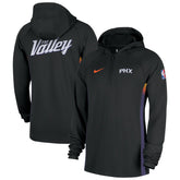 Phoenix Suns 2025/26 City Edition Remix Authentic On-Court Quarter-Zip Dri-FIT Hooded Jacket - Black sale