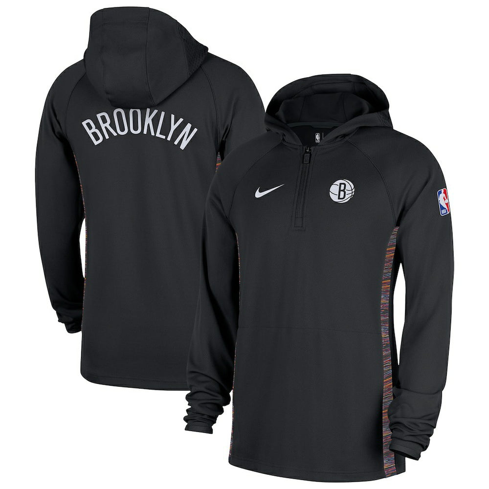 Brooklyn Nets 2025/26 City Edition Remix Authentic On-Court Quarter-Zip Dri-FIT Hooded Jacket - Black outlet