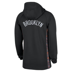 Brooklyn Nets 2025/26 City Edition Remix Authentic On-Court Quarter-Zip Dri-FIT Hooded Jacket - Black outlet