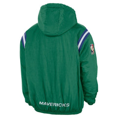 Dallas Mavericks Hardwood Classics Therma-FIT Half-Zip Hooded Windbreaker sale - Green on sale