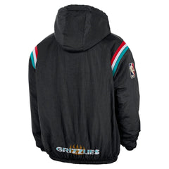 Memphis Grizzlies Hardwood Classics Therma-FIT Half-Zip Hooded Windbreaker - Black cheap