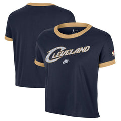 Cleveland Cavaliers Women's Classic Edition Hardwood Classics Essential Vintage Ringer T-Shirt sale - Navy shop