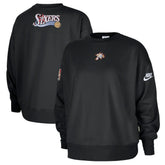 Philadelphia 76ers Women's Classic Edition Hardwood Classics Premium Phoenix Fleece Sweatshirt - Black cheap