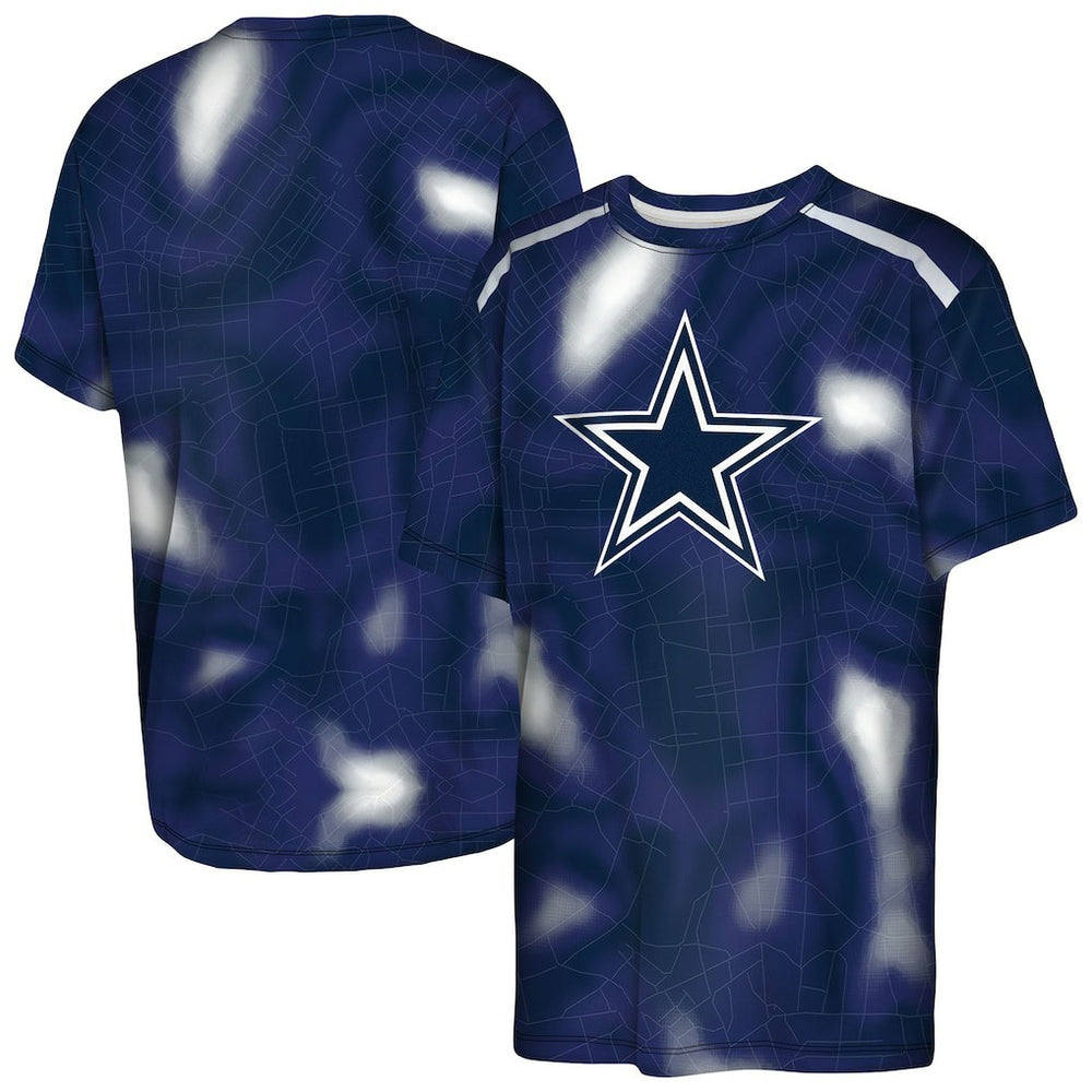 Dallas Cowboys Outerstuff Youth End Zone Dri-Tek T-Shirt - Navy cheap