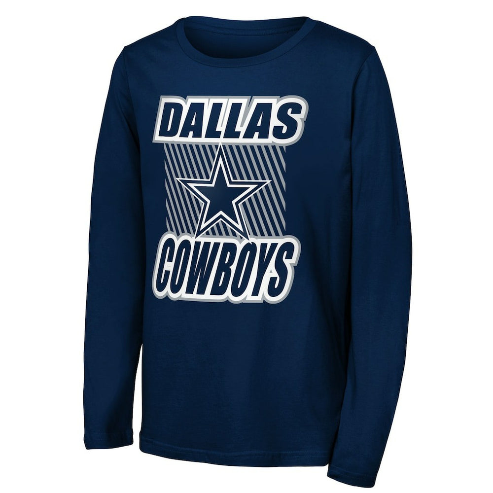 Dallas Cowboys Outerstuff Youth Never Settle Long Sleeve T-Shirt - Navy discount