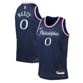 Tyrese Maxey Philadelphia 76ers Youth 2025/26 City Edition Swingman Jersey - Navy shop