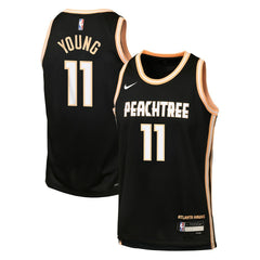 Trae Young Atlanta Hawks Youth 2025/26 City Edition Swingman Jersey - Black on sale