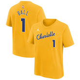 LaMelo Ball Charlotte Hornets Youth 2025/26 City Edition Name & Number T-Shirt - Yellow shop