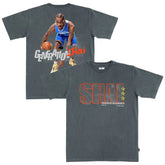 Shai Gilgeous-Alexander Oklahoma City Thunder SLAM Unisex February/March 2025 Cover Graphic Remix T-Shirt - Charcoal online