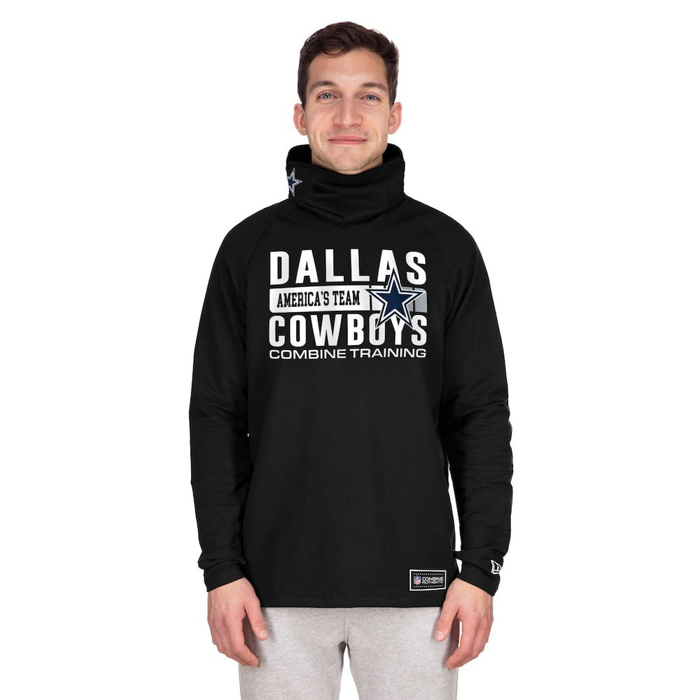 Dallas Cowboys New Era Functional Fandom Balaclava Helmet Stripe Tri-Blend Hoodie - Black sale