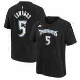 Anthony Edwards Minnesota Timberwolves Youth Name & Number T-Shirt - Classic Edition - Black for sale