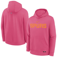 San Antonio Spurs Youth 2025/26 City Edition Club Fleece Pullover Hoodie - Pink sale
