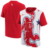 Houston Rockets Youth 2025/26 City Edition Max90 T-Shirt - Red/White discount