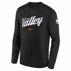 Phoenix Suns Youth 2025/26 City Edition Dri-Fit Long Sleeve Game Top - Black cheap