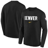Denver Nuggets Youth 2025/26 City Edition Dri-Fit Long Sleeve Game Top sale - Black for sale
