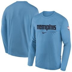 Memphis Grizzlies Youth 2025/26 City Edition Dri-Fit Long Sleeve Game Top - Light Blue outlet
