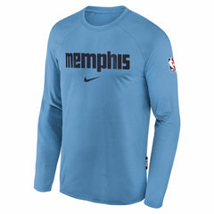Memphis Grizzlies Youth 2025/26 City Edition Dri-Fit Long Sleeve Game Top - Light Blue outlet