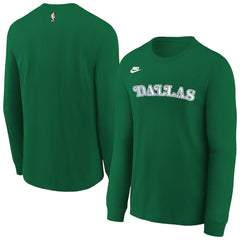 Dallas Mavericks Youth Hardwood Classics Essential Logo Max90 Long Sleeve T-Shirt sale - Green discount
