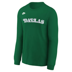 Dallas Mavericks Youth Hardwood Classics Essential Logo Max90 Long Sleeve T-Shirt sale - Green discount