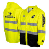 Arizona Cardinals Hi-Vis Safety Waterproof Rainshell Full-Zip Hooded Jacket - Yellow discount