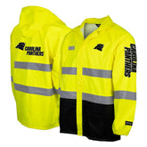 Carolina Panthers Hi-Vis Safety Waterproof Rainshell Full-Zip Hooded Jacket - Yellow discount