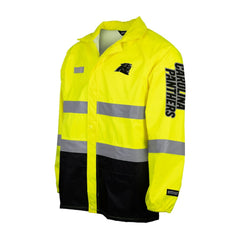 Carolina Panthers Hi-Vis Safety Waterproof Rainshell Full-Zip Hooded Jacket - Yellow discount