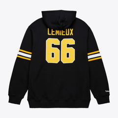 Mario Lemieux Pittsburgh Penguins Mitchell & Ness 1992 Name & Number Premium Pullover Hoodie - Black Hoodies