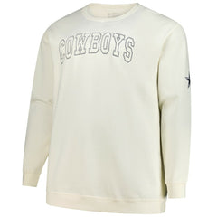 Dallas Cowboys Profile Big & Tall Fleece Sweatshirt - Cream discount