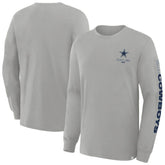 Dallas Cowboys Big & Tall Clock Management Legacy Long Sleeve T-Shirt - Heather Gray for sale