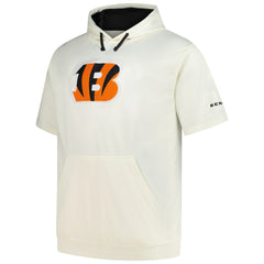 Cincinnati Bengals Profile Big & Tall Chest Print and Logo Short Sleeve Pullover Hoodie - Oatmeal cheap