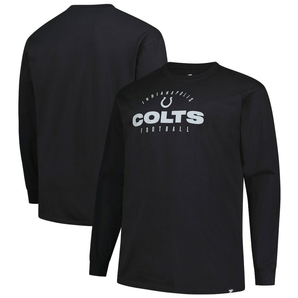 Indianapolis Colts Big & Tall Coverage Scheme Long Sleeve T-Shirt - Black cheap