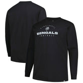 Cincinnati Bengals Big & Tall Coverage Scheme Long Sleeve T-Shirt - Black sale