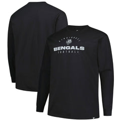 Cincinnati Bengals Big & Tall Coverage Scheme Long Sleeve T-Shirt - Black sale