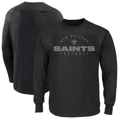 New Orleans Saints Big & Tall Coverage Scheme Long Sleeve T-Shirt - Black discount