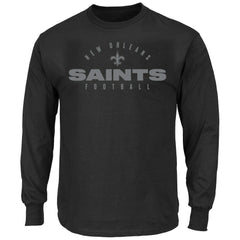 New Orleans Saints Big & Tall Coverage Scheme Long Sleeve T-Shirt - Black discount