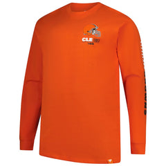 Cleveland Browns Big & Tall Clock Management Legacy Long Sleeve T-Shirt - Orange on sale