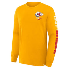 Kansas City Chiefs Big & Tall Clock Management Legacy Long Sleeve T-Shirt - Gold for sale